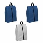 FAB ELLITE Shoe Storage Organizer Bags for Travel Accessories for Women & Men Shoe Bags Pouches Travel Shoe Cover Shoe Bag with Dustproof Zipper (Blue+Grey) - Image 2