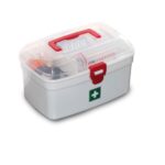 First Aid Medicine Storage Box With Handle - Plastic Medical Organizer Kit With Tray - Portable Emergency Medicine Container For Home, Office, Travel - Lockable Lid Storage Case(Multicolor) - Image 2