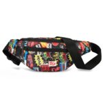 Fluffy Printed Waist Bag Elegant Style Travel Pouch Passport Holder with Adjustable Strap for Men Chest Fanny Pack Women Side Bag Hiking Trekking/Hand Purse/Mobile Bag/Official Gifts for Boys - Image 2