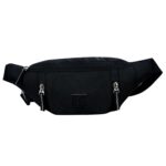 Fly Fashion.in - Fashion begins here Leather World Waist Bag Travel waist Pouch Belt Sport Bag Bum Bag for Men and Women Nylon (Black) - Image 2