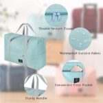 Foldable Travel Duffel Bag, Waterproof Carry On Luggage Bag, Lightweight Travel Luggage Bag for Sports, Gym, Vacation Combo of 2 (Sky Blue + Light Pink) - Image 2