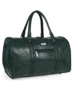 Fur Jaden Green Textured Leatherette Stylish & Spacious Weekender Duffle Bag for Travel for Men and Women - Image 2