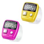 GLUN® Pack of 2 Finger Shops Footprint Counter, 5-Digit Counting LCD Display Device, Ring Electronic Digital Finger Counter for Steps & Various Counting Use (Random Colour) - Image 2
