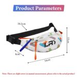 GUSTAVE® Waist Bags for Men Women, Fanny Packs Women Cross Body Bag Waist Pouch for Women Chest Bag for Men Women for Commuting, Travel, Outdoor Activities, Cycling(white) - Image 2