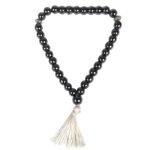 Glossy - 8 MM Hematite Stone Beads Tasbih Islamic Salah for Prayer 33 Beads Tasbeeh for Muslims, Ramadan Eid Gift, Muslim Jap Mala Meditation Misbaha (Black) - Image 2