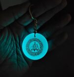 Glow in the Dark Resin Keychain | Luminous Islamic Night Glow Key Ring for Car, Bike & Bag | Handmade Phosphorescent Muslim Keychain, Islamic keychains - Image 2