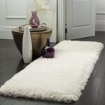 Handwoven Shaggy Carpet Plain Fur Rugs for Home, Office, Floor Carpet 2x5 Feet White - Image 2