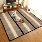 Haus Fabula Natural Madurkathi Handcrafted Black Chatai Mat Large Rug/Yoga Mat/Prayer Mat/Floor Mat for Home, Office, Boutiques, Shops | Sleeping Mat for Floor, 6.5 x 4.5 Feet - Image 2