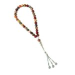 Healing Crystals 8mm Tasbeeh – 33 Beads Gemstone Tasbih with Metal Charm | Islamic Muslim Prayer Beads for Healing, Meditation, and Gifting - Image 2