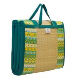 Home Tex Life Kora Grass Cushion Sleep Healthy, Easy Portable and Folding Mat (Green South | 2 X 6 Ft -15 M Thickness) - Image 2