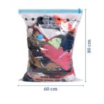 HomeStrap Vacuum Storage Bags with Pump Pack of 5 (Large)| Airtight and Reusable Space Saver Double Ziplock Compression Bags with Vacuum Pump|Creates 4x More Space for Clothes, Winterwear, Blankets - Image 2