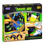 Imagimake DIY Neon Art Kit |Painting & Coloring Kit with Neon Brush Pens & Stamps| Mess Free Art & Craft kit for Kids 8-12 | Gift for Girls & Boys Ages 8,9,10,11,12 (UV Light Not Included) - Image 2