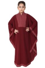 Indo Classic Kaftan Abaya For Girls Made In Nida Matte Fabric (BT-KKAF-002) - Image 2