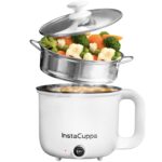InstaCuppa 3-in-1 Multi Cook Kettle with Steamer, 1.2 L Inner Pot, Adjustable Temperature Settings, Wide Mouth, Ideal for Boiling Milk, Tea, Coffee, Eggs & Steaming Veggies, 600 Watts, Elegant White - Image 2