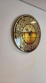 Islamic Allah Name Wall Clock, Arabic, Golden, Home Decor for Living Room, Bedroom, Dining Room, Kitchen, Office Color Golden (Gold & Black) - Image 2