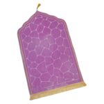 Islamic Muslim Prayer Rug Flannel Carpet Soft 25.5X45Inch for Kids Men Women Style N|Home & Garden|Rugs & Carpets|Door Mats & Floor Mats - Image 2