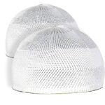 Islamic Prayer Kufi Muslim Cap for Men and Boys, White, Namaz Topi, Combo Pack(White) - Image 2