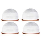 Islamic Prayer Kufi Muslim Cap for Men or boy namaz topi for namaz (4 Cap) White - Image 2