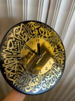 Islamic Wall Clock | Elegant 12mm MDF with Golden Mirror Acrylic & Black Deco Finish | Stylish Round Wall Timepiece for Home, Office, Living Room, Bedroom, Classic Modern Design - Image 2