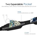 JUDEE Running Belt Waist Pack with Adjustable Strap and 2 Independent Large Pockets - Water Resistant, Lightweight and Perfect for Workout Hiking Travelling Cycling Gym (2 Pocket) - Image 2
