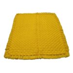 JWH Box Enterprises Soft Woolen Pooja Aasan Prayer Mat Yellow - Image 2