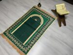 Jainamaz (Prayer Mat) in a Soothing Green Color. Measuring 70x110 cm, it Offers The Perfect Size for Daily Prayers. Pack of 1. - Image 2