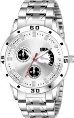 KIARVI GALLERY Men’s Analog Casual Wrist Watch – Classic Stylish Design for Office & Casual Wear Design No GRN NW AVIO Islamic_BLK LTHR - Image 2