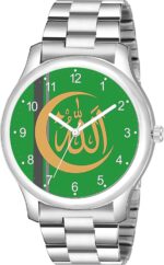 KIARVI GALLERY Men’s Analog Casual Wrist Watch – Classic Stylish Design for Office & Casual Wear Design No WHT NW AVIO Islamic_BLK LTHR - Image 2