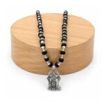 Karungali Malai 8mm Certified with Divine Lord Murugan Pendant Silver Plated Original | 54 Beads Authentic Black Ebony Wood Mala with German Silver Cap for Men & Women | Spiritual Protection, Energy Balance & Daily Pooja Wear – 1 Piece - Image 2