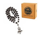 Karungali Malai 8mm Certified with Divine Trishool Nandi Pendant Silver Plated Original | 54 Beads Authentic Black Ebony Wood Mala with German Silver Cap for Men & Women | Spiritual Protection, Energy Balance & Daily Pooja Wear – 1 Piece - Image 2