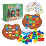 Kidology Geometric Shape and Color Matching Puzzle Board Game with Bell for Kids 3+ Years | Sensory Educational, Fun and Learning Toy for Children | Ideal for Gifting, Multicolor - Image 2