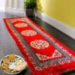 Kuber Industries Kitchen/Floor Mat|Solid Traditional Print & Soft Velvet Material|Size 190 X 64 Cm (Red), Large Rectangle - Image 2