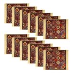 Kuber Industries Pack of 12 Velvet Aasan Mat | Meditation Prayer Carpet Mat | Pooja Aasan Mat | Rangoli Square Prayer Mat | Traditional Prayer Mat | Small | Multicolor - Image 2