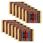 Kuber Industries Pack of 12 Velvet Square Prayer Mat | Multicolor | 62x62 cm - Image 2