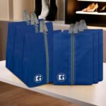 Kuber Industries Pack of 6 Travel Organizer | Travel Carrying Bag | Toiletry Pouch with Zipper | Shoe Cover for Travel-Hiking-Adventure | Multipurpose Storage Organizer Bag | Royal Blue - Image 2