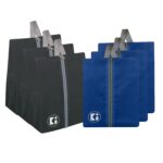 Kuber Industries Pack of 6 Travel Organizer | Waterproof Shoe Bag | Toiletry Pouch with Zipper | Parachute Shoe Cover for Travel & Adventure | Multipurpose Storage Organizer | Royal Blue & Black - Image 2