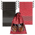 Kuber Industries Shoe Bags | Shoe Bags for Travel | Drawstring Shoe Storage Bags | Storage Organizers Set | Shoe Bag with Transparent Window | Shoe Pouches | Pack of 10 | Multicolor - Image 2