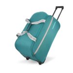 Lavie Sport Polyester Lino Wheel Duffel Bag | 2 Wheel Duffle Bag | Built to Last Wheels and Trolley,Teal,30 Cms - Image 2