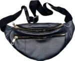 Leather Belt Adjustable Bag for Ahram Belt (Ihram), Black - Image 2