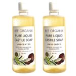 Liquid Castile Soap – (Pack of 2) 500ml x 2 | Unscented, Gentle Face & Body Wash for Sensitive Skin | Organic Olive, Coconut & Castor Oils | No Fragrance, SLS-Free, Baby-Safe, Vegan - Image 2