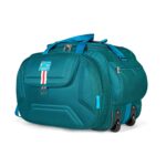 M MEDLER Derben Nylon 55 Litres Waterproof Strolley Duffle Bag- 2 Wheels - Luggage Bag (Turquoise), Inline_Skate_Wheel - Image 2