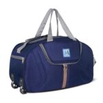 M MEDLER Jerry Duffle Bag | Waterproof Strolley Duffle Bag | 2 Wheel Duffel Bag | Luggage Bag with Adjustable Strap (Navy Blue) - Image 2