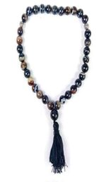 MANBHAR GEMS - Black Hakik Gemstone Beads 8 MM Tasbih Islamic Salah for Prayer 33 Beads Tasbeeh Salat Prayer for Muslims for Daily Prayer Tasbeeh, Ramadan Eid Gift, Rosary - Image 2