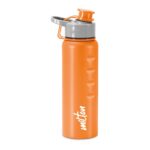 MILTON Gripper 750 Stainless Steel Water Bottle 750 ml, Single Walled, ISI Certified I Leak Proof Lid, Rust Proof I for School, Office, Gym I Orange - Image 2