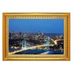 Makkah Madina Photo Frame 9x12 Inch | Golden Religious Wall Photo Frame for Home| Islamic Decor | Ideal for Daily Prayer & Spiritual Home Decoration_Design No_52 - Image 2