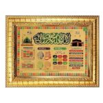 Makkah Madina Photo Frame 9x12 Inch | Golden Religious Wall Photo Frame for Home| Islamic Decor | Ideal for Daily Prayer & Spiritual Home Decoration_Design No_80 - Image 2