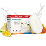 Mamaearth Vitamin C Moisturizing Lotion Soap (3 + 1 Free) (125 gm x 4) | Deeply Cleanses | Moisturizing Bathing Bar | Brightens Skin | Nourishes Dry Skin | Non-Drying | 76% TFM Grade 1 Soap - Image 2