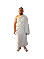 Mens Hygienic Ihram Set for Hajj and Umrah Ehram Ahram, 2 Hygienic Bamboo Cotton Towels, Size:110 x 220cm - Image 2