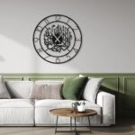 Metal Arabic Number Wall Clock | Modern Islamic Wall Art Decor | Silent Big Size Islamic Wall Clock for Home Decor, Muslim Gifts. (40 cm) DA-107 - Image 2