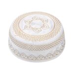 MioCloth Muslim Kufi Prayer Hat for Men Boy Embroidery Kufi Cap Islamic Prayer Round Hat Summer Headwear - Image 2